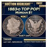 1883-o Morgan Dollar TOP POP! $1 ms67 dmpl SEGS