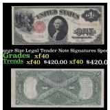 1917 $1 Large Size Legal Tender Note Grades xf Sig