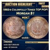 1882-s Morgan Dollar Colorfully Toned TOP POP! $1