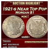 1921-s Morgan Dollar Near Top Pop $1 ms66+ SEGS