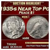 1935-s Peace Dollar Near Top Pop $1 ms66 SEGS