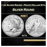 1 oz Silver Round - Peace Dollar Style Round