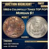 1882-s Morgan Dollar Colorfully Toned TOP POP! $1