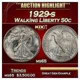 1929-s Walking Liberty Half Dollar 50c ms65 SEGS