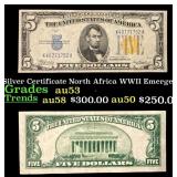1934A $5 Silver Certificate North Africa WWII Emer