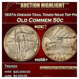 1937-d Oregon Trail Old Commem Half Dollar Toned N