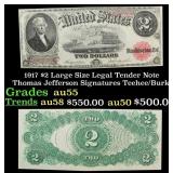 1917 $2 Large Size Legal Tender Note Thomas Jeffer