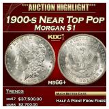 1900-s Morgan Dollar Near Top Pop $1 ms66+ SEGS