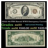 1934A $10 FRN Hawaii WWII Emergency Currency Grade