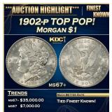 1902-p Morgan Dollar TOP POP! $1 ms67+ SEGS