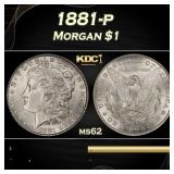1881-p Morgan Dollar $1 Grades ms62