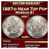 1887-o Morgan Dollar Near Top Pop $1 ms65+ SEGS