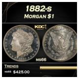 1882-s Morgan Dollar $1 Grades ms66