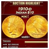 1910-d Gold Indian Eagle $10 ms65+ SEGS