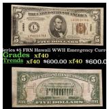 1934A $5 FRN Hawaii WWII Emergency Currency Key To