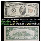 1934A $10 FRN Hawaii WWII Emergency Currency Grade