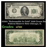 1928A $100 Green Seal Federal Reserve Note "Redeem