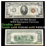 1934A $20 FRN Hawaii WWII Emergency Currency Grade