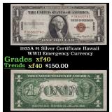 1935A $1 Silver Certificate Hawaii WWII Emergency