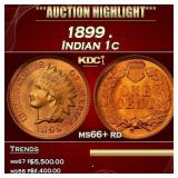 1899 Indian Cent . 1c ms66+ rd SEGS