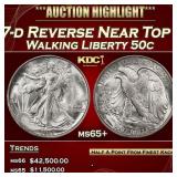 1917-d Reverse Walking Liberty Half Dollar Near To