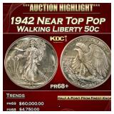1942 Proof Walking Liberty Half Dollar Near Top Po