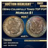 1904-o Morgan Dollar Colorfully Toned TOP POP! $1