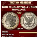 1881-s Morgan Dollar Colorfully Toned $1 ms67+ SEG