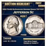 1952 FS-402 Re-Engraved Obverse Design Proof Jeffe