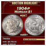 1904-p Morgan Dollar $1 ms65+ SEGS
