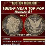 1885-p Morgan Dollar Near Top Pop $1 ms66+ dmpl SE