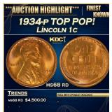 1934-p Lincoln Cent TOP POP! 1c ms68 rd SEGS