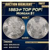 1883-p Morgan Dollar TOP POP! $1 ms68+ SEGS