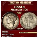 1924-s Mercury Dime 10c ms64+ SEGS