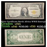 1935A $1 Silver Certificate North Africa WWII Emer