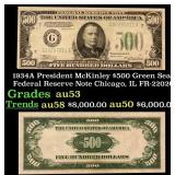 1934A $500 Green Seal Federal Reserve Note Preside