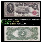 1917 $2 Large Size Legal Tender Note Thomas Jeffer