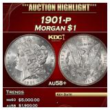 1901-p Morgan Dollar $1 au58+ SEGS