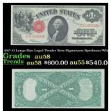 1917 $1 Large Size Legal Tender Note Grades Choice