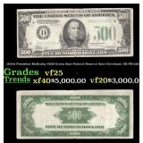 1934A $500 Green Seal Federal Reserve Note Preside