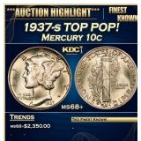 1937-s Mercury Dime TOP POP! 10c ms68+ SEGS