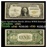 1935A $1 Silver Certificate North Africa WWII Emer