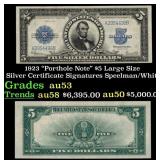 1923 $5 Large Size Silver Certificate "Porthole No