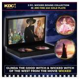 2 Coin Wicked Wizard of Oz Gold Plated Round Colle