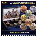 (1861-1865) United States Civil War 8 Coin Gold Pl