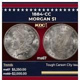 1884-cc Morgan Dollar $1 ms67 SEGS