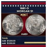 1881-o Morgan Dollar $1 ms65+ SEGS