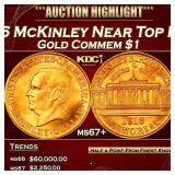 1916 McKinley Gold Commem Dollar Near Top Pop! 1 m