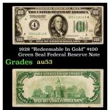 1928 $100 Green Seal Federal Reserve Note "Redeema