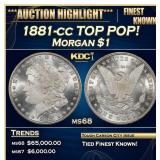 1881-cc Morgan Dollar TOP POP! $1 ms68 SEGS